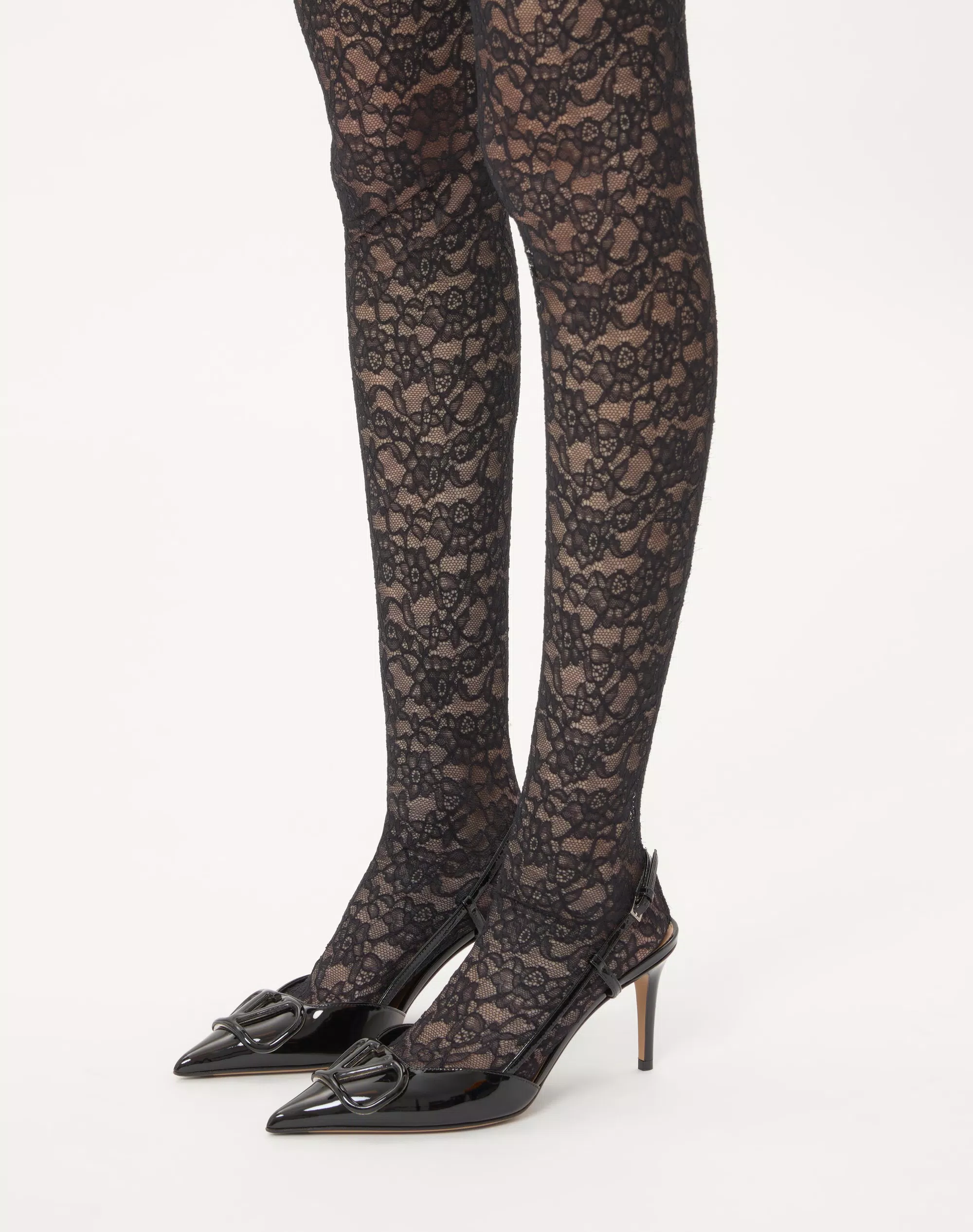 Valentino VLogo Signature Patent Leather Slingback Pump 80Mm - Image 7